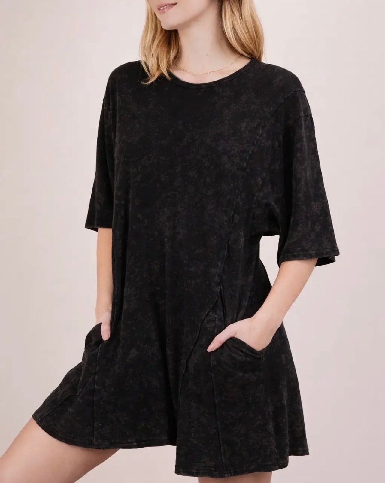 Mineral Wash Flowy Romper