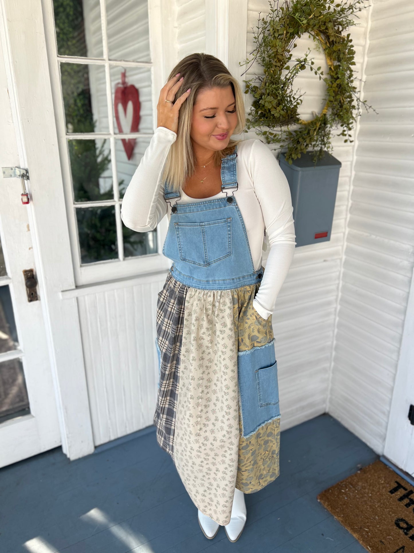 Patchwork Overall Dress