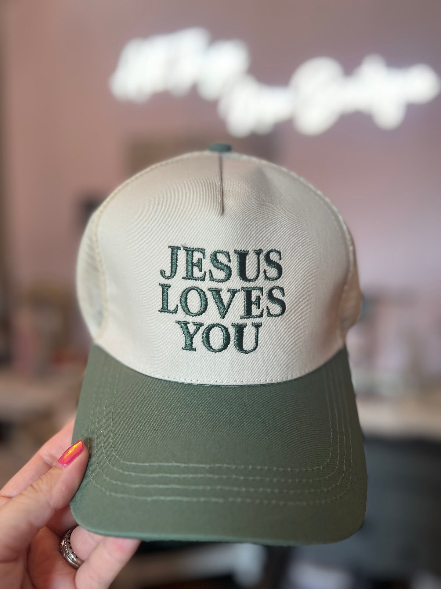 Trucker Hat — “ Jesus Loves You”