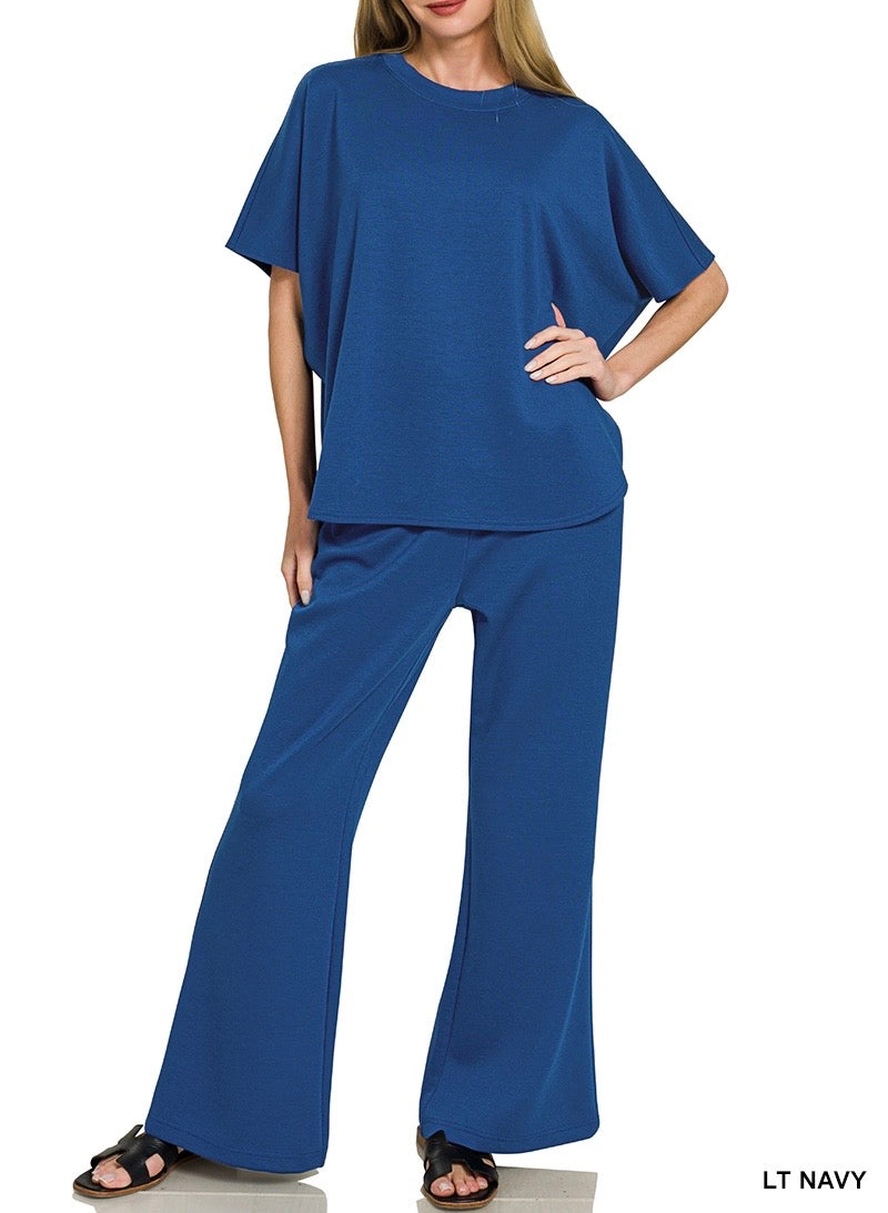 Scuba Curved Hem Top Set