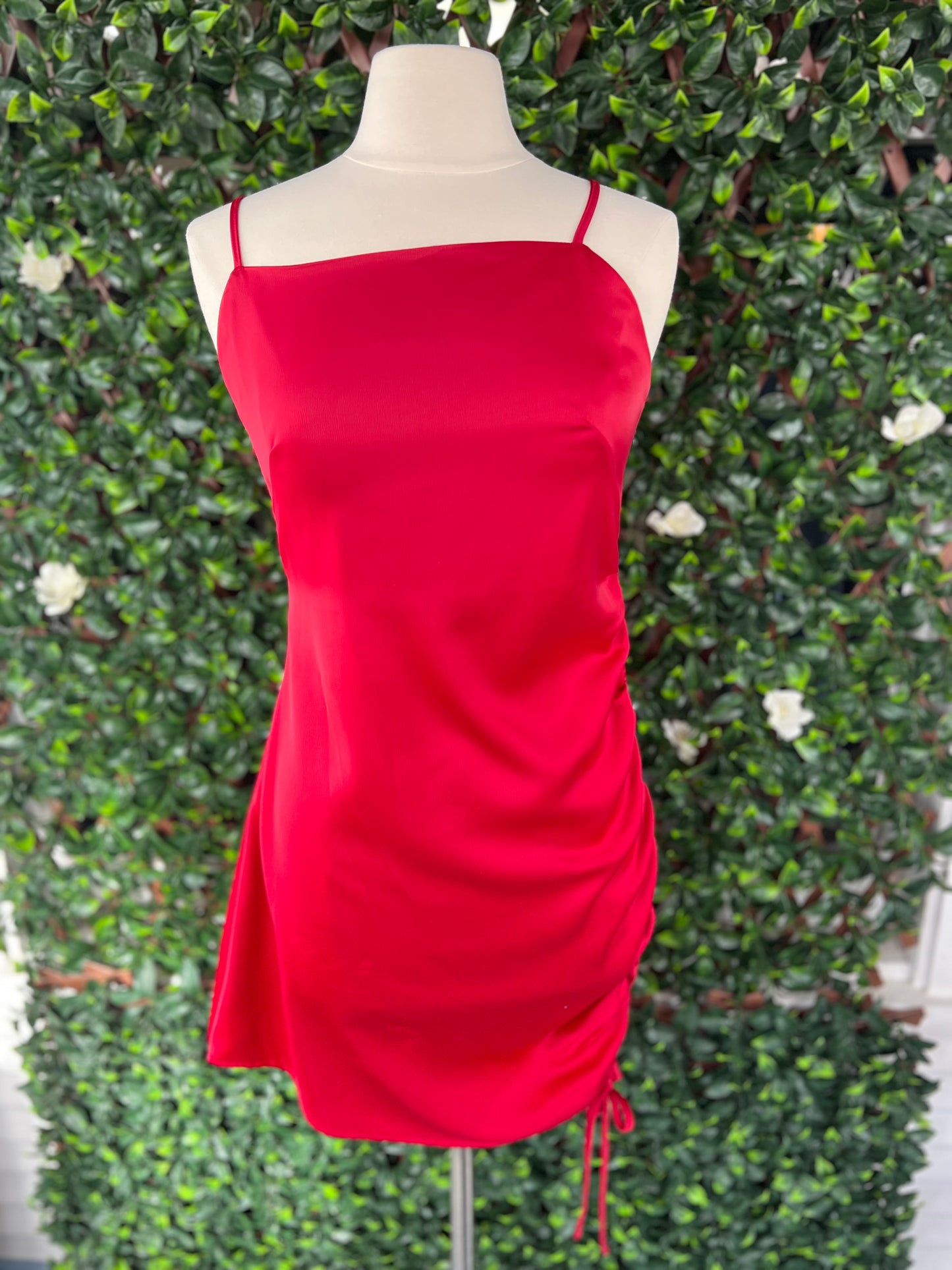 Red Cinched Dress