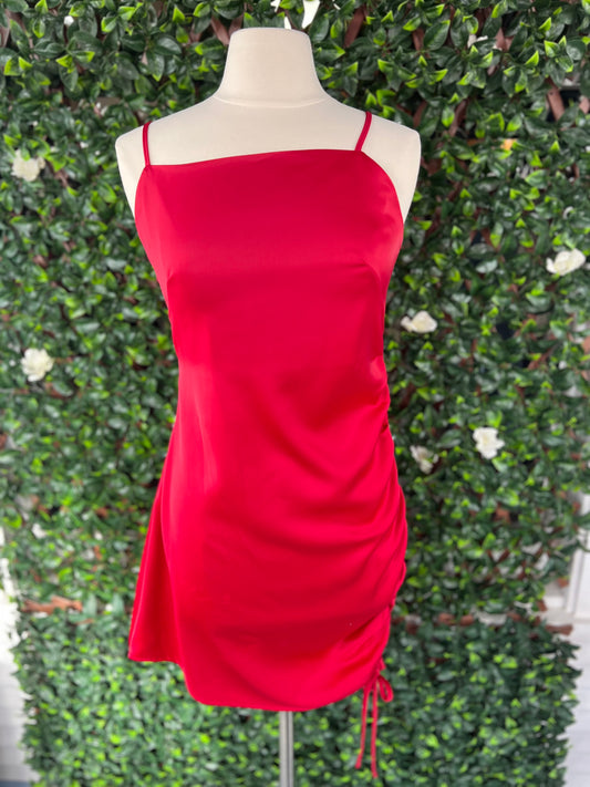 Red Cinched Dress