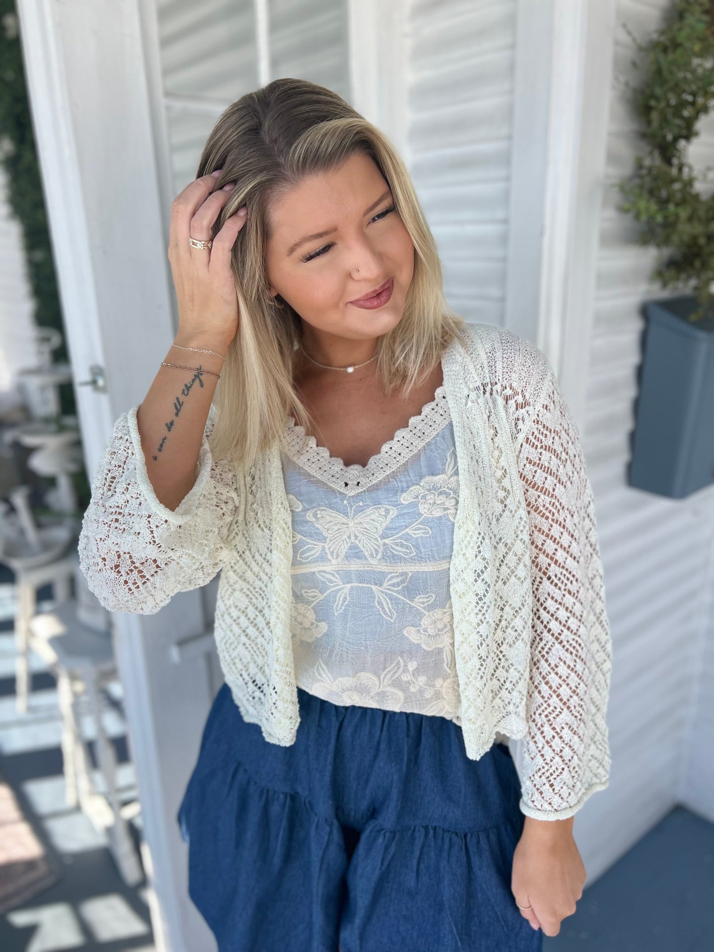 LS Crochet Sweater Cardigan