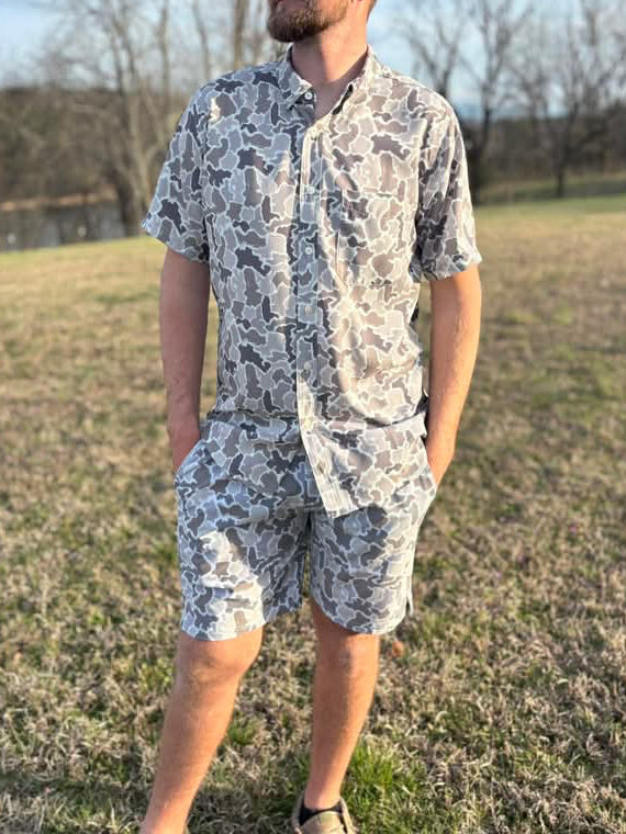 Gray Camo Shorts