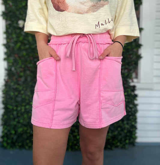 Mineral Wash Utility French Terry Shorts