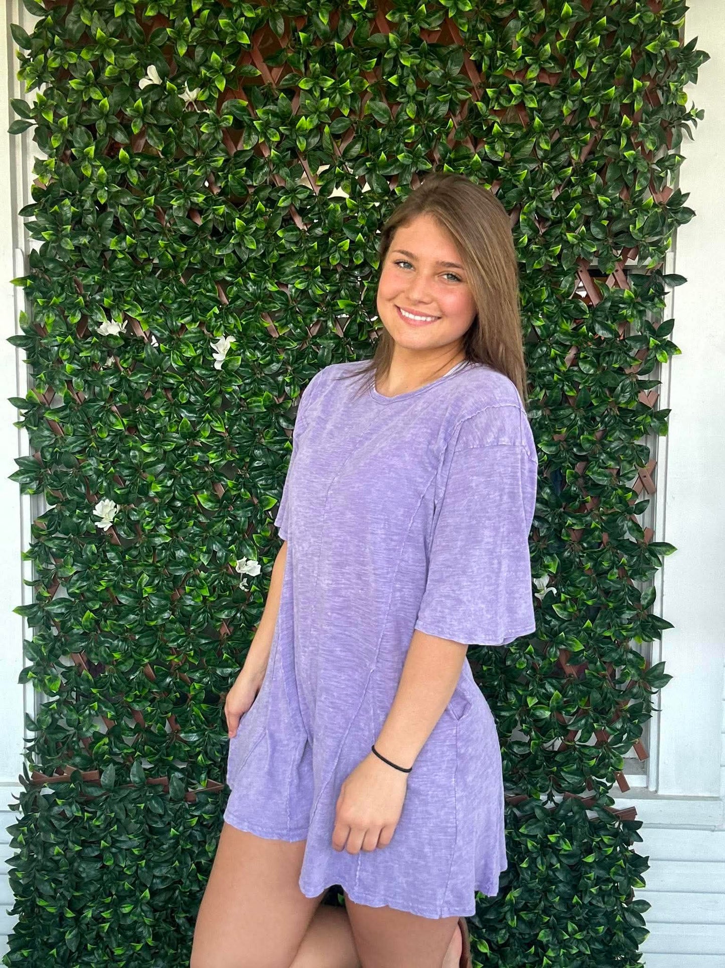 Mineral Wash Flowy Romper