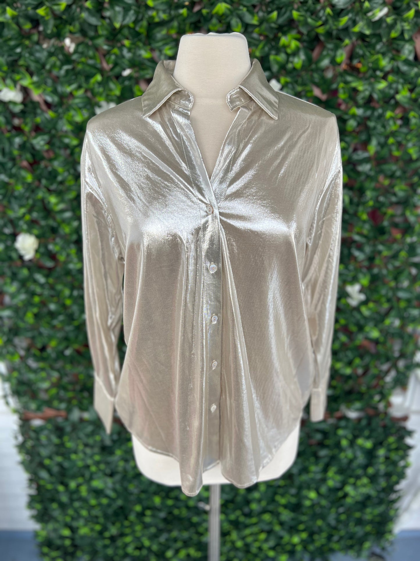 Metallic LS Blouse