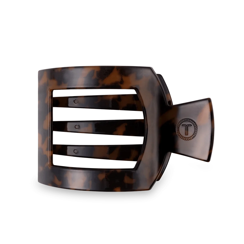 Tortoise Flat Square Hair Clip
