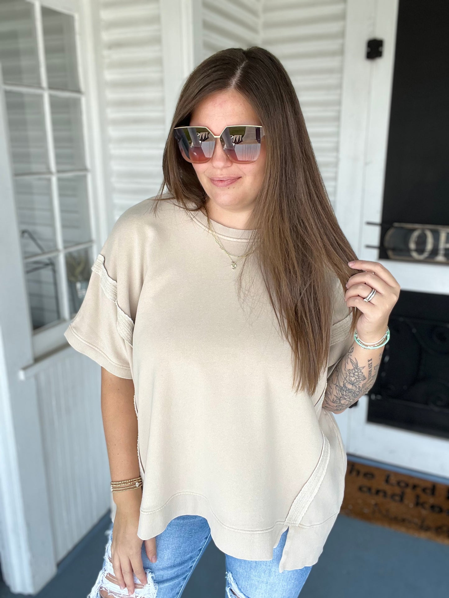 French Terry SS Oversized Shirt