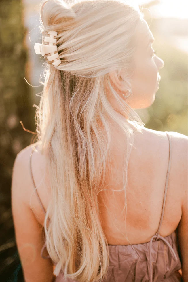Classic Almond Beige Claw Clip