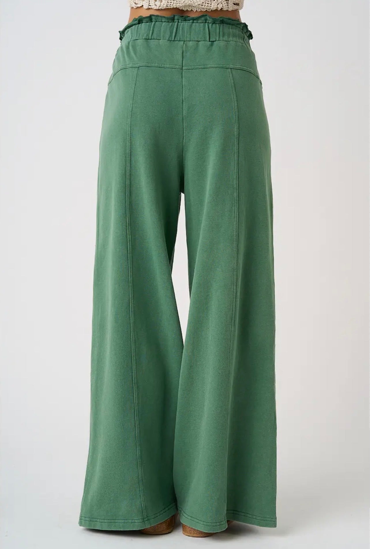 Exposed Seam Wide Leg Lounge Pant