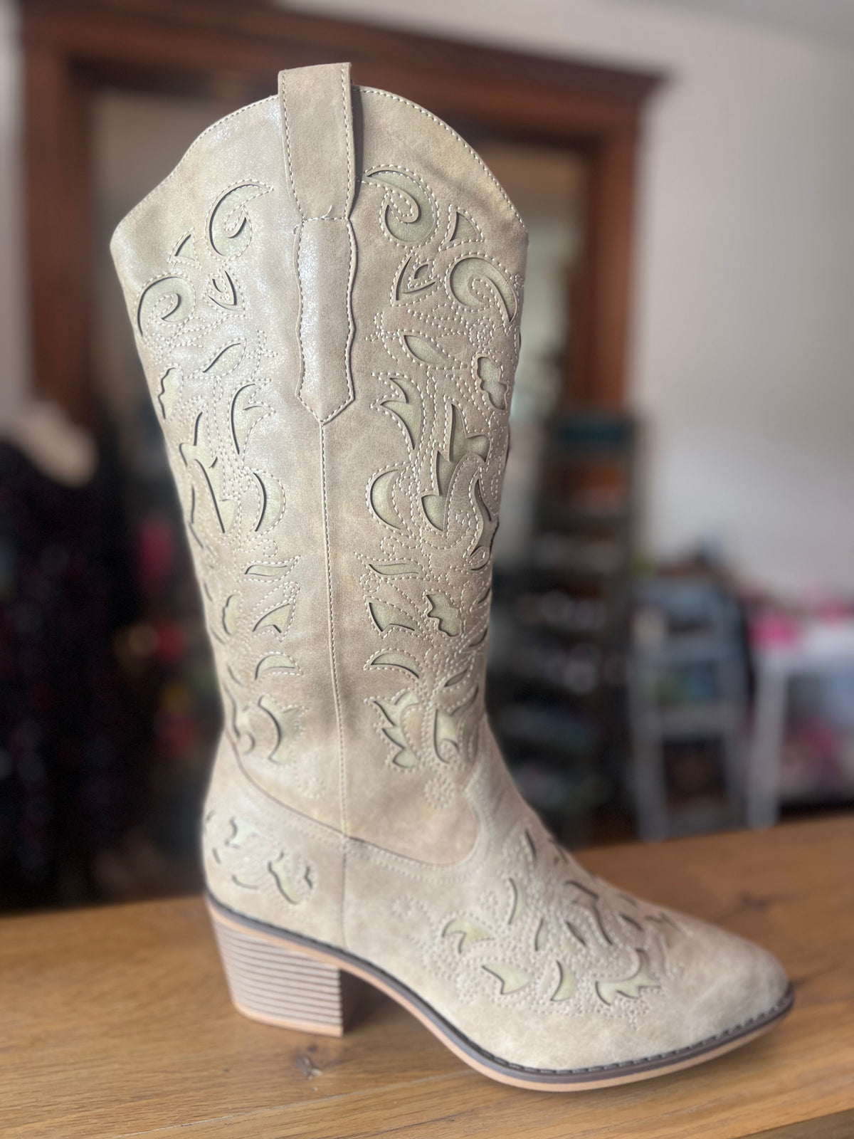 Whitney Inlay Cowgirl Boots