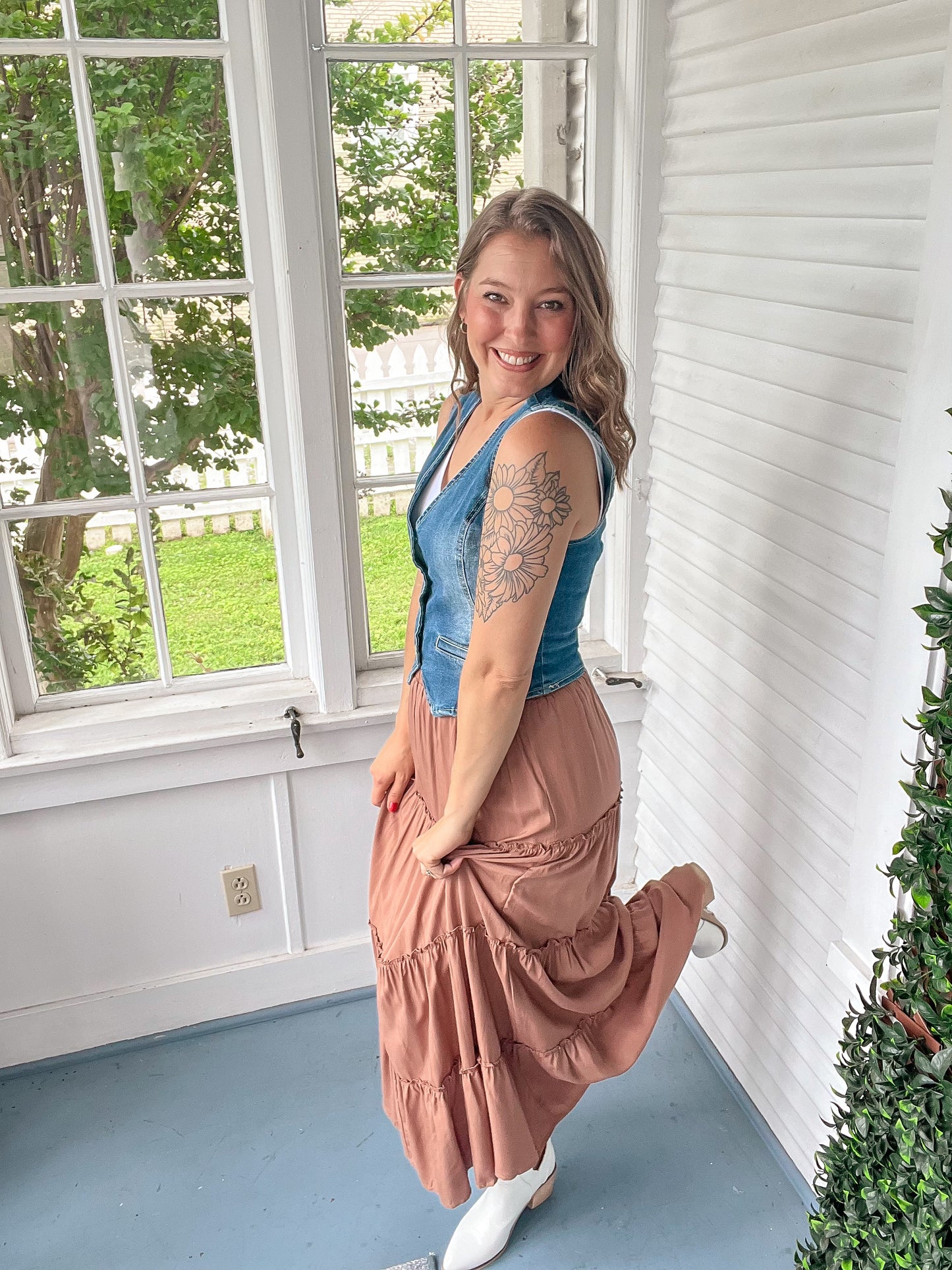 Tiered Maxi Skirt