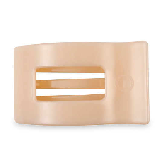 Almond Beige Flat Rectangle Hair Clip