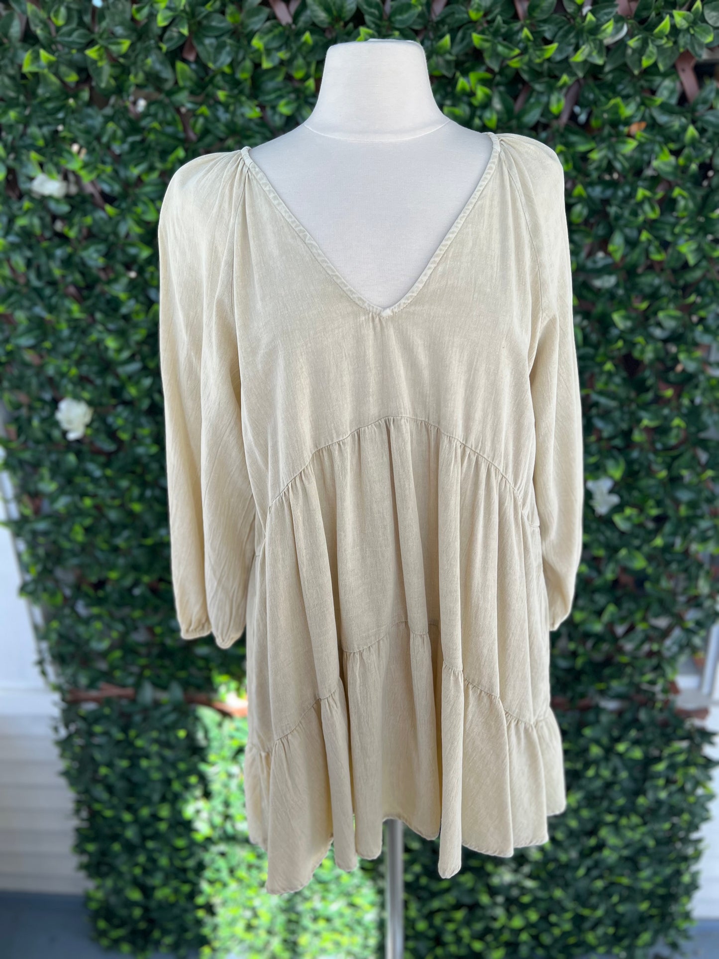 Oatmeal Babydoll Dress