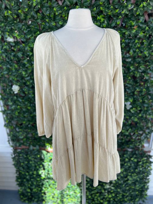Oatmeal Babydoll Dress