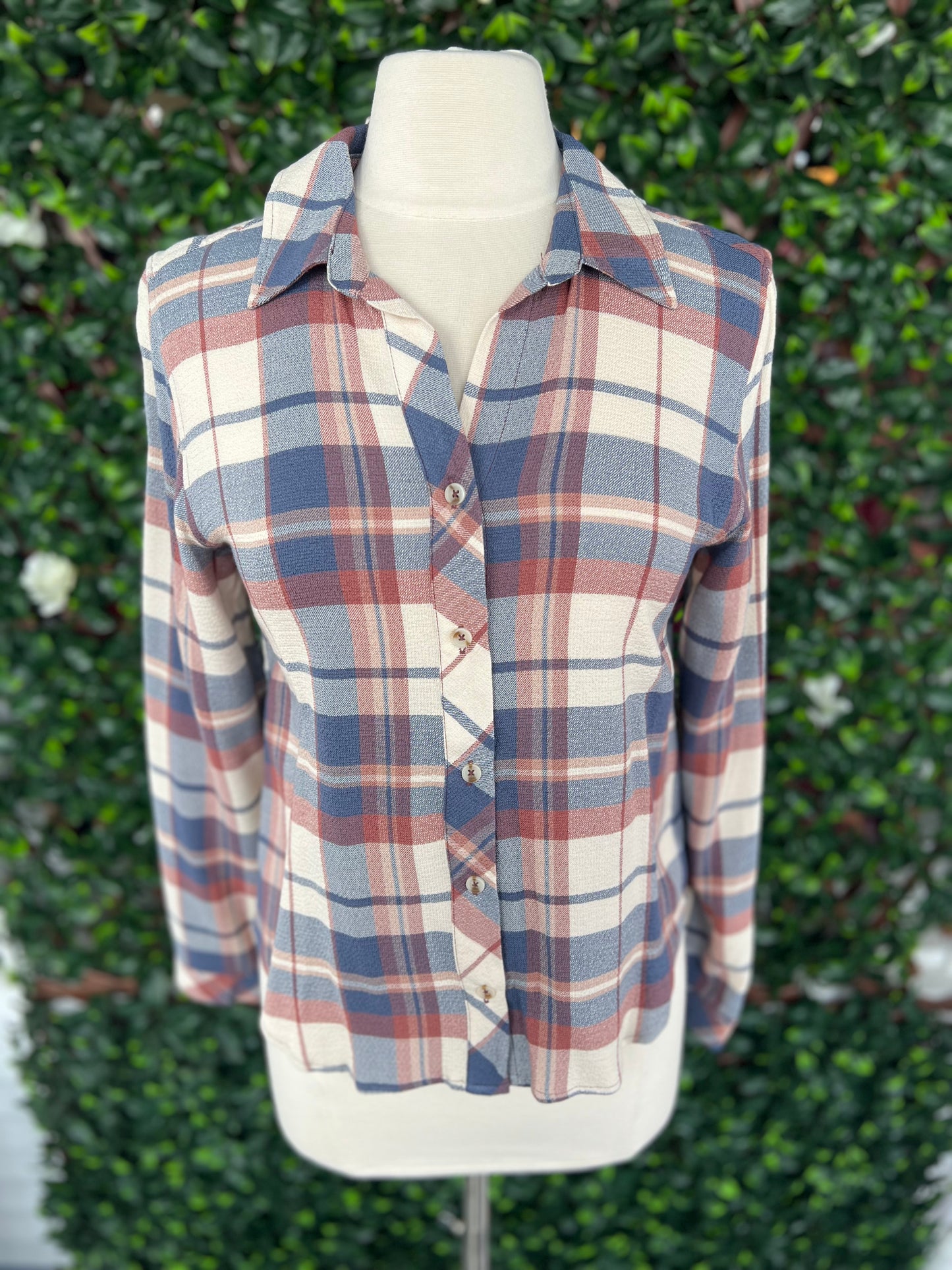 Brick/Navy/Cream Flannel