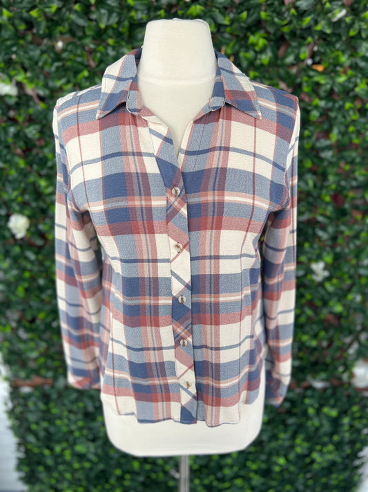 Brick/Navy/Cream Flannel