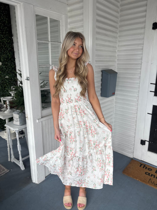 Eyelet Floral Maxi