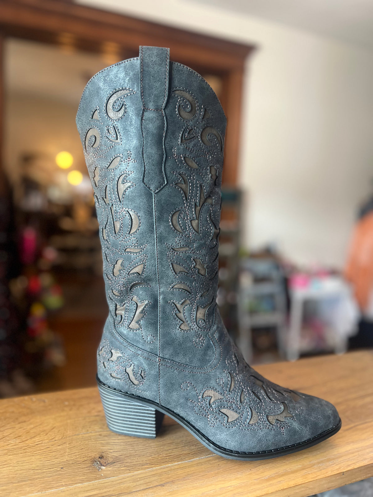 Whitney Inlay Cowgirl Boots