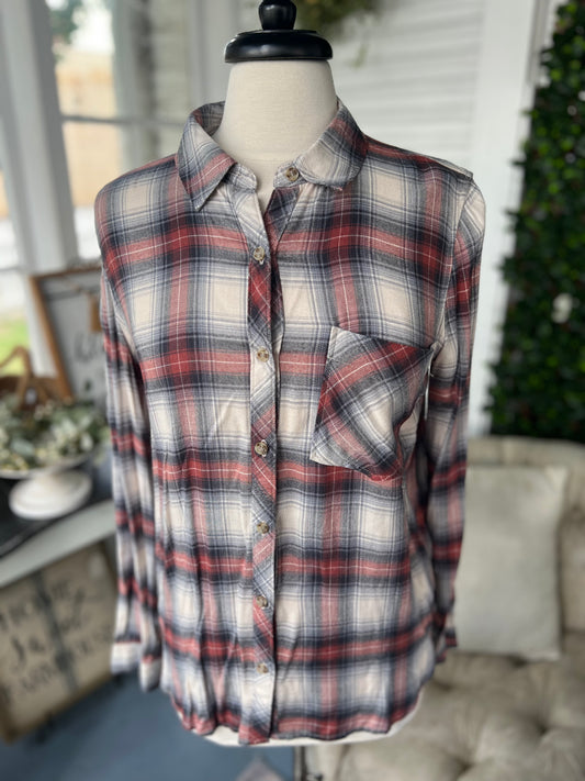 Navy/Red Flannel