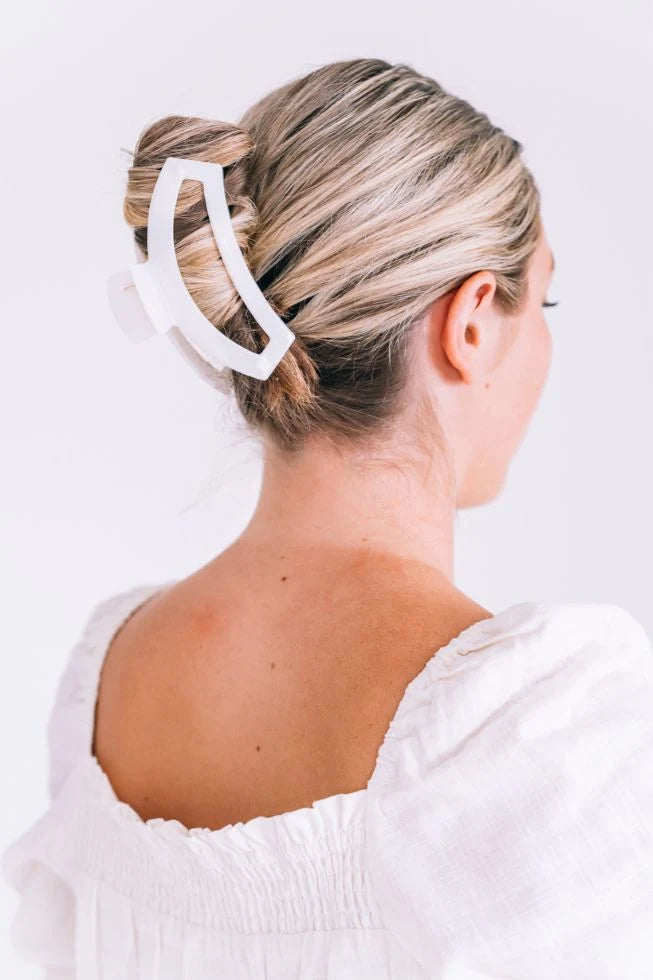 Open Coconut White Hair Clip