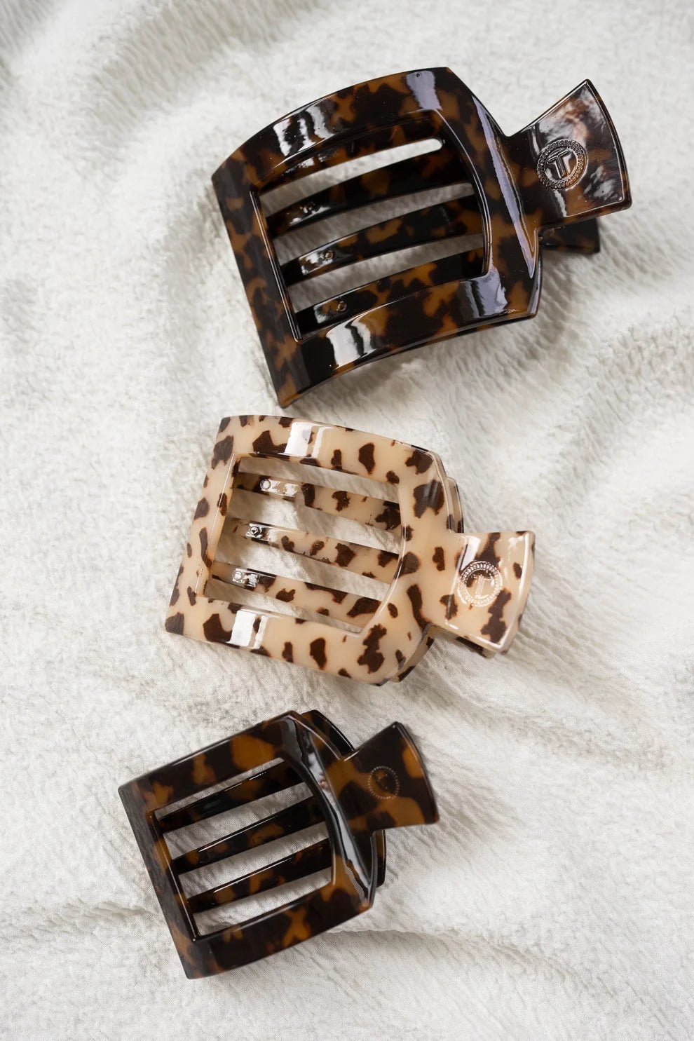 Tortoise Flat Square Hair Clip