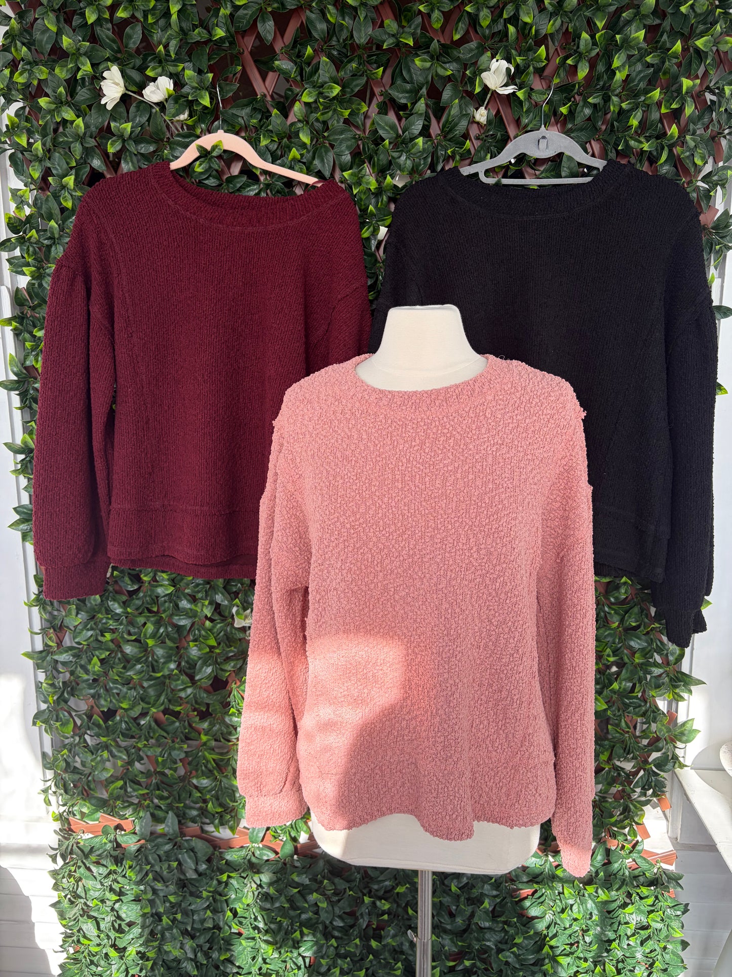 Popcorn Pullover Sweater