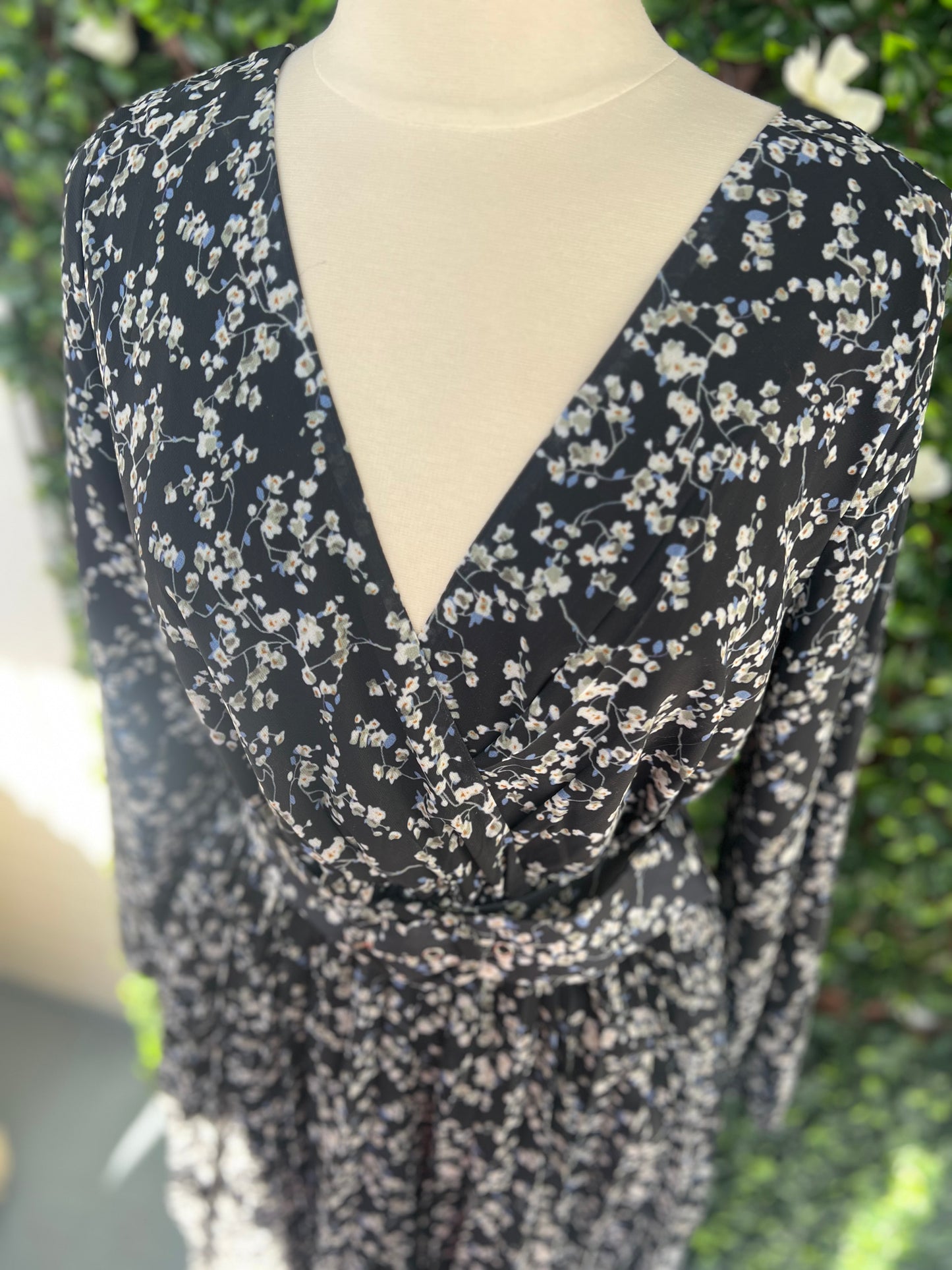 Eclipse Floral Pleated Midi Dress