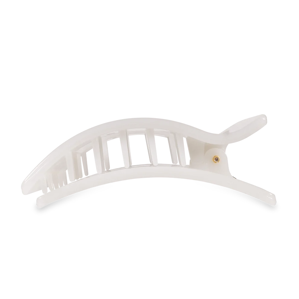 Coconut White Flat Rectangle Hair Clip