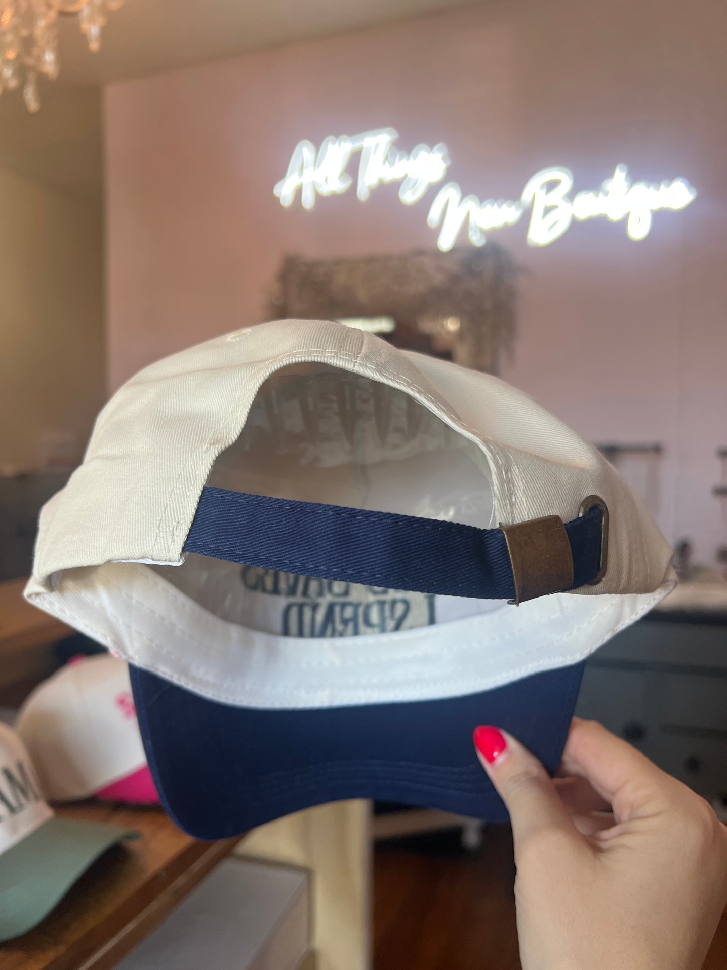 Trucker Hat — “Jesus saves I spend”