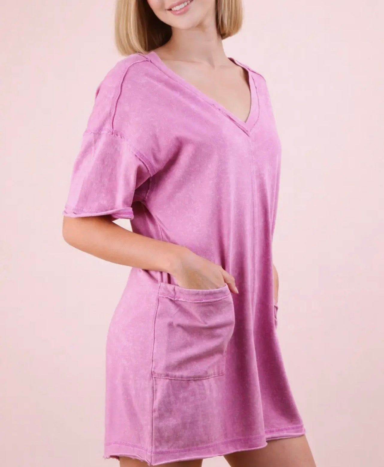 Mineral Washed Oversized Casual Knit Romper