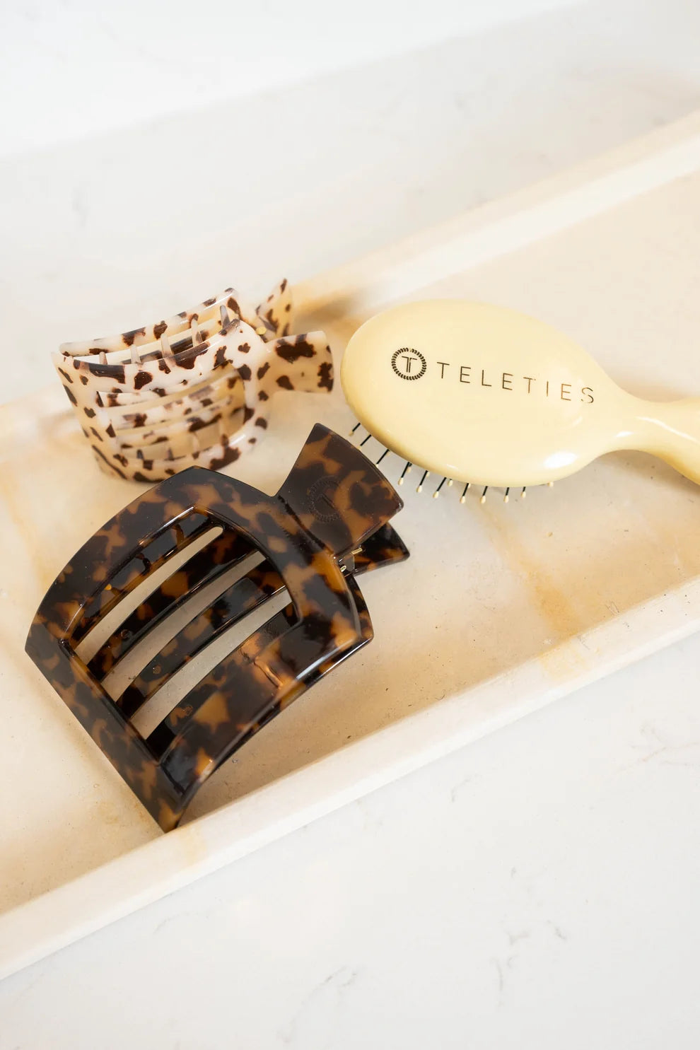 Tortoise Flat Square Hair Clip