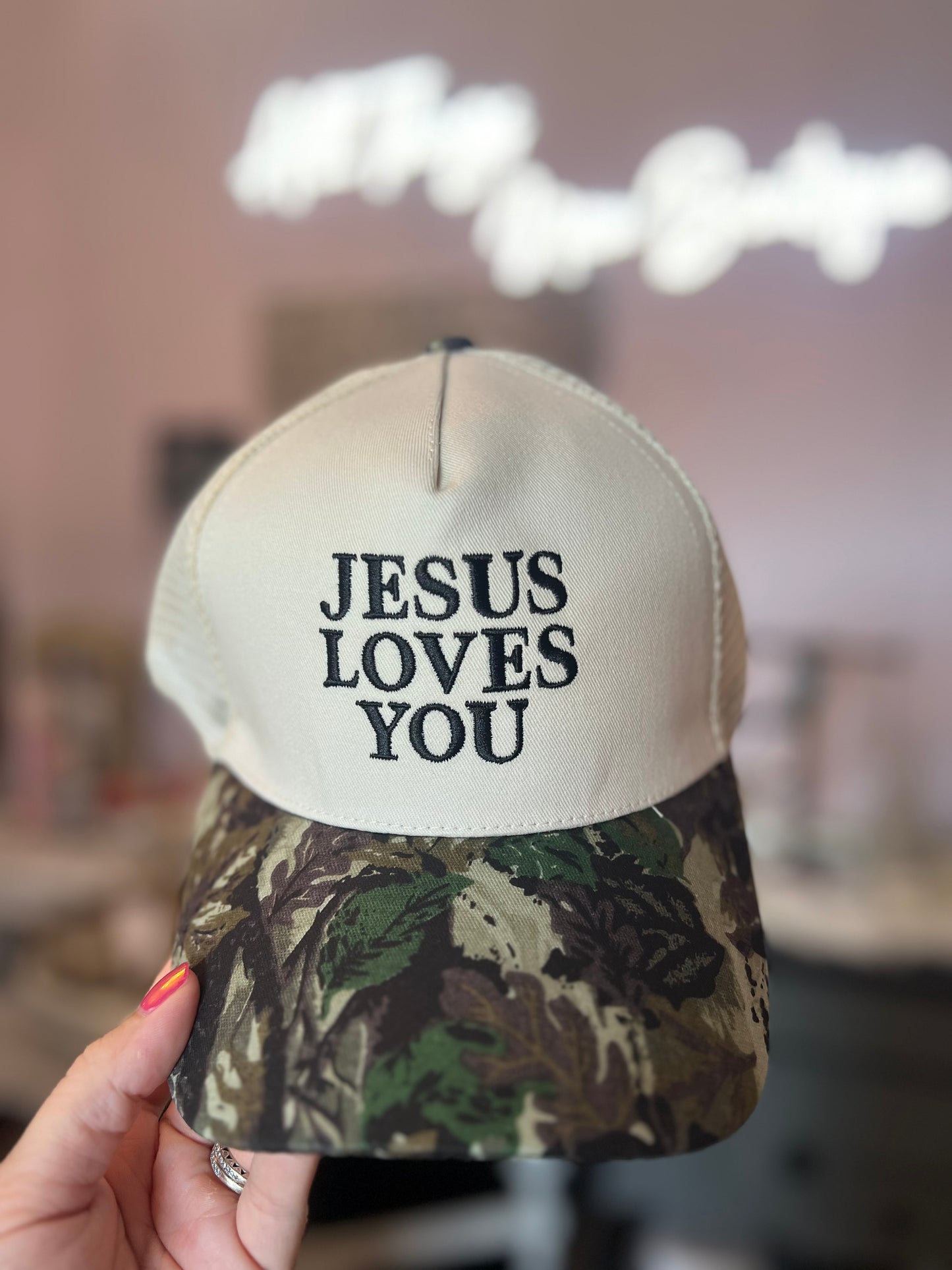 Trucker Hat — “ Jesus Loves You”