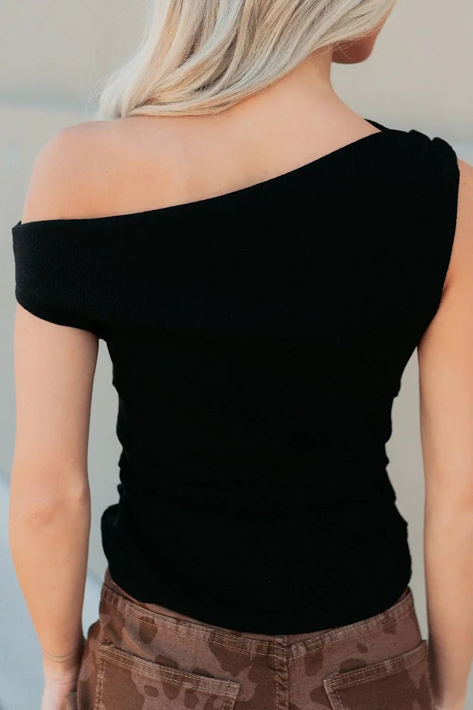 Asymmetric One Shoulder Top
