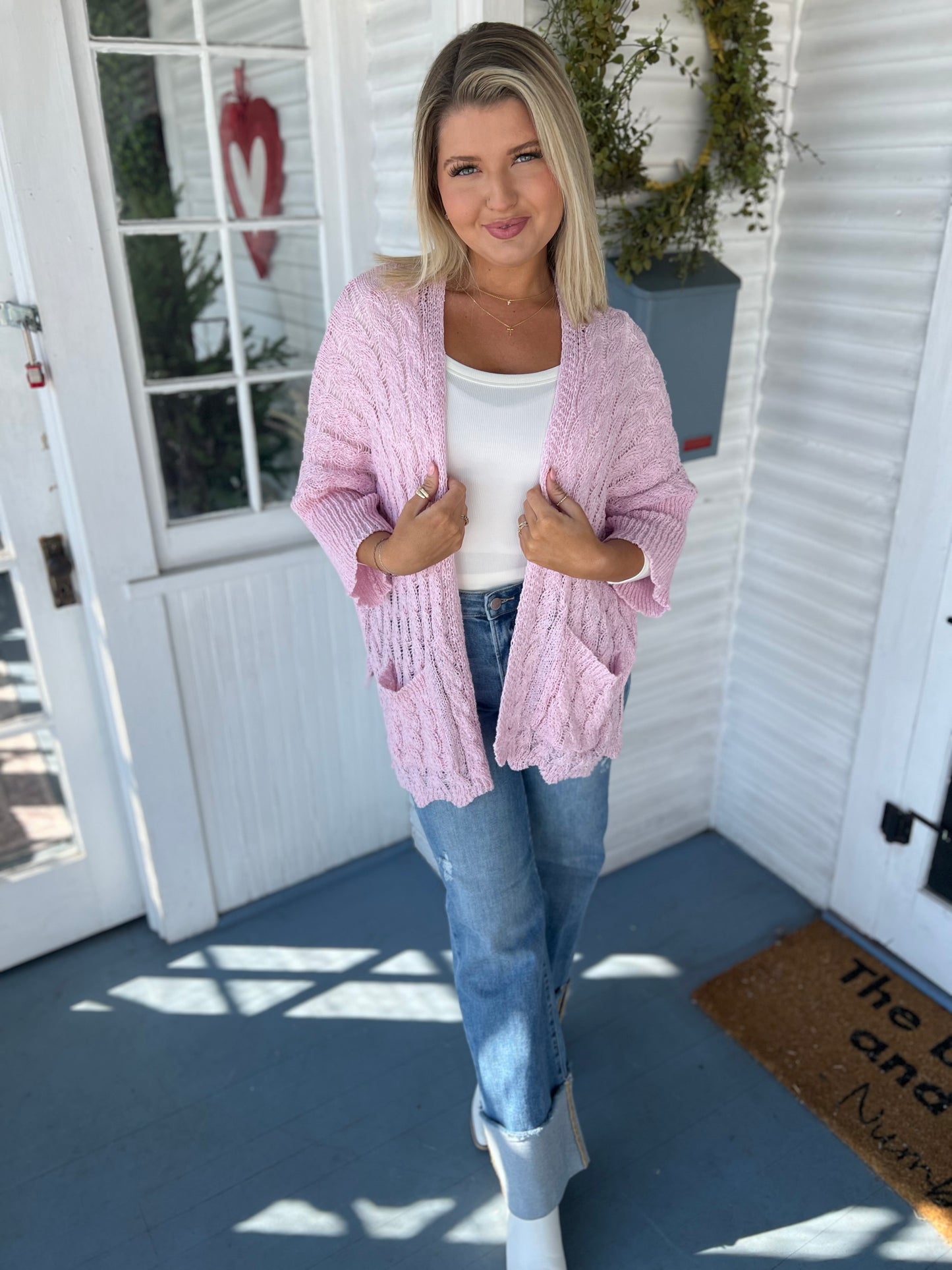 SS Crochet Pocket Cardigan