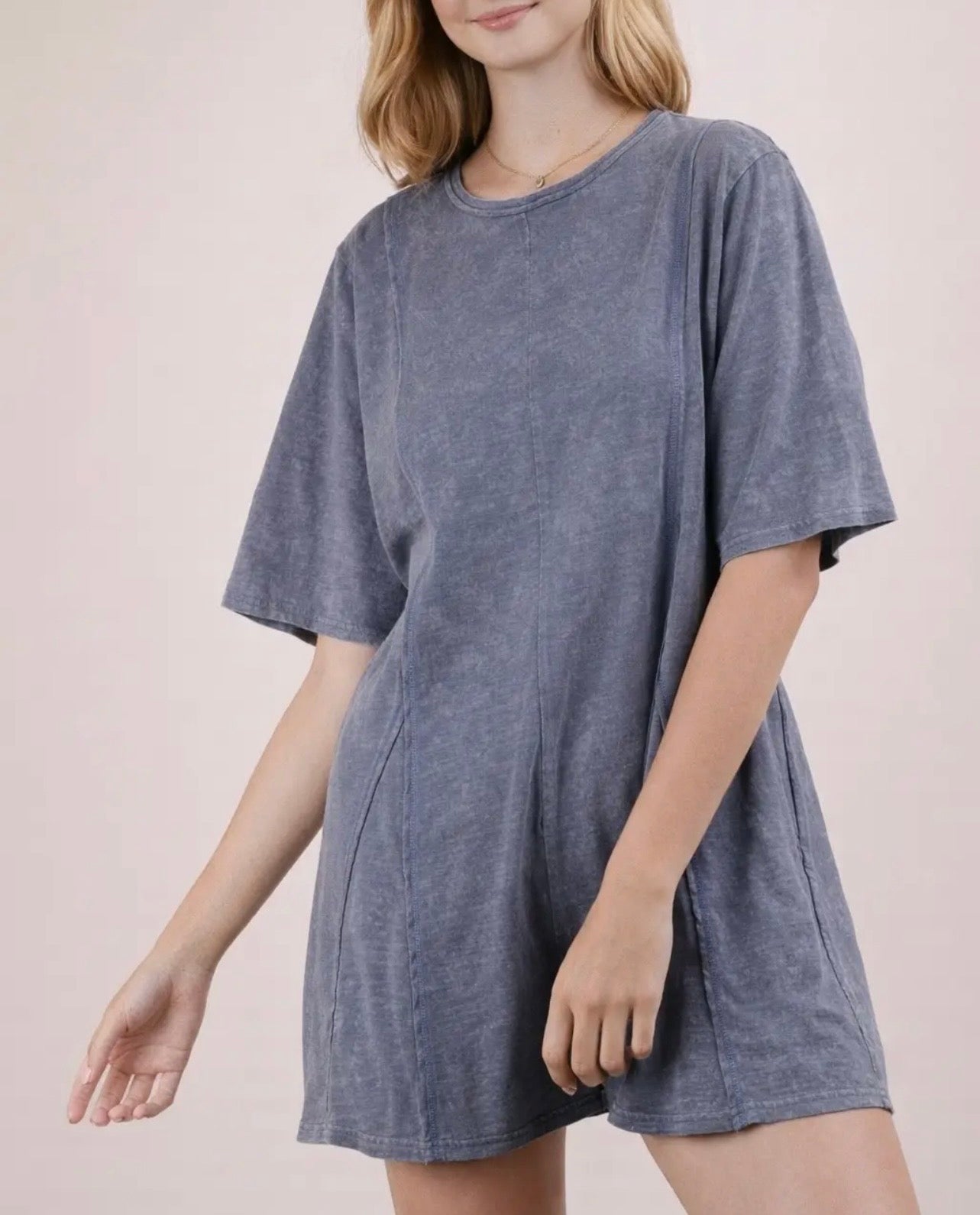 Mineral Wash Flowy Romper