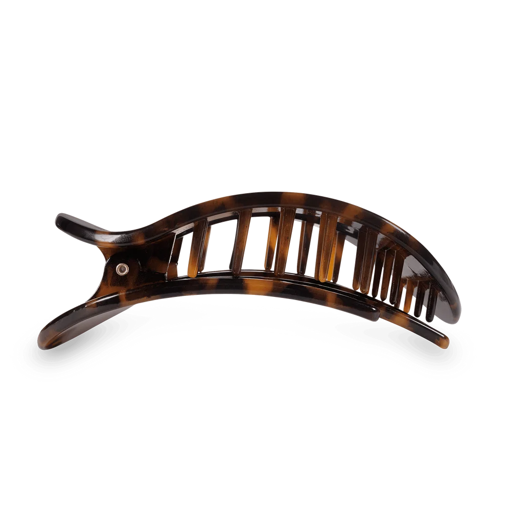 Tortoise Flat Round Hair Clip