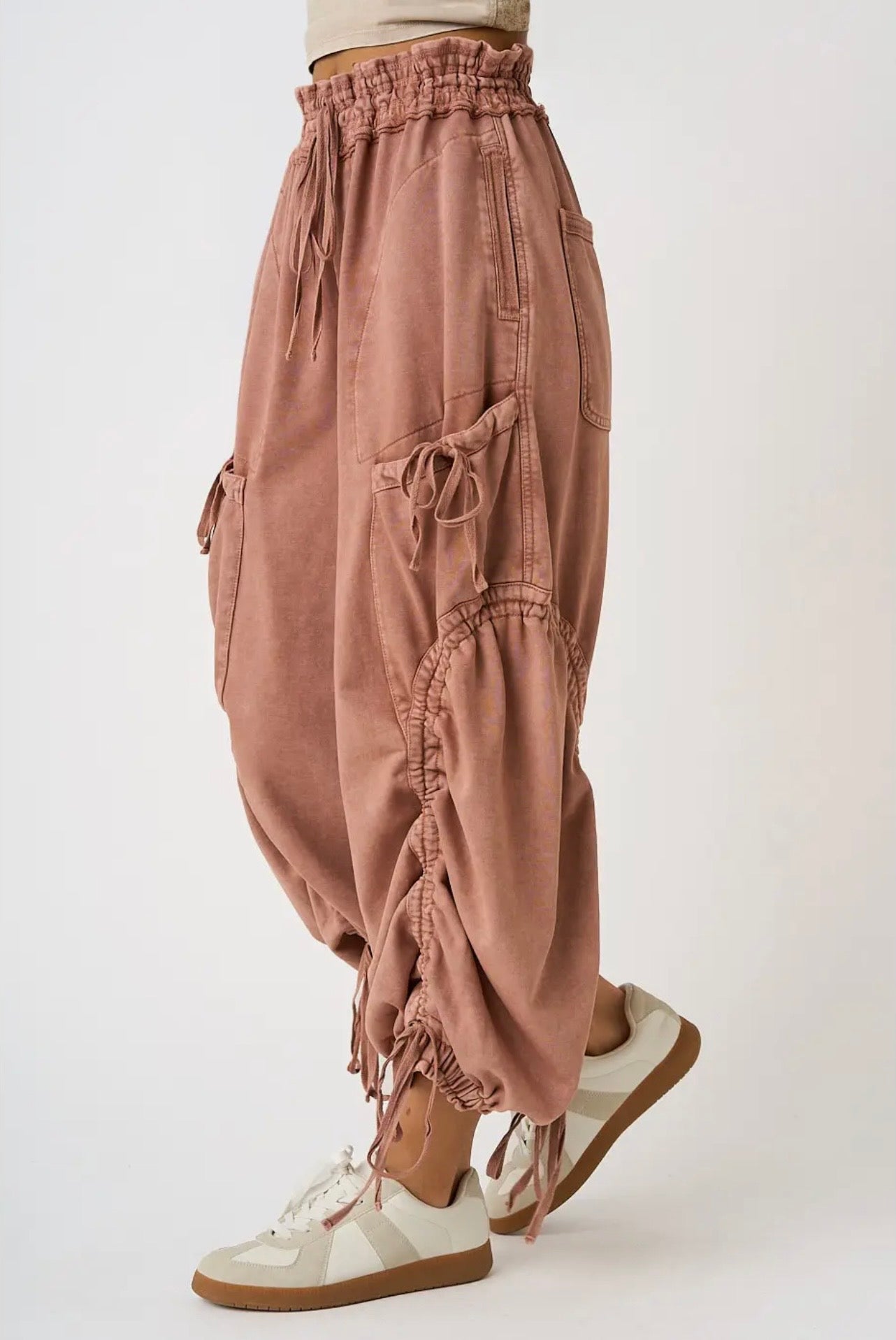 Mineral Washed Drop Pocket Balloon Pants