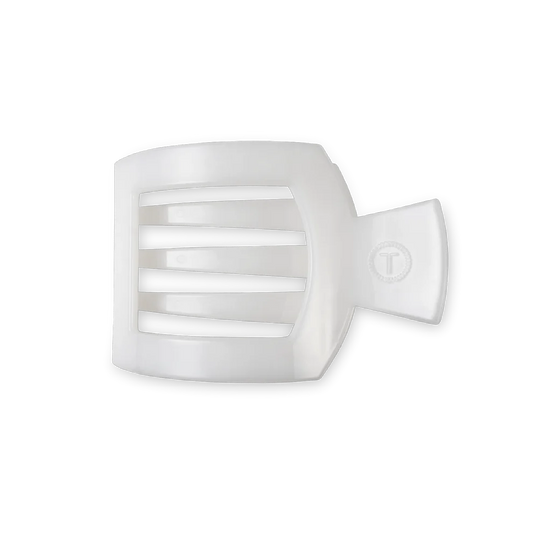 Coconut White Flat Square Hair Clip