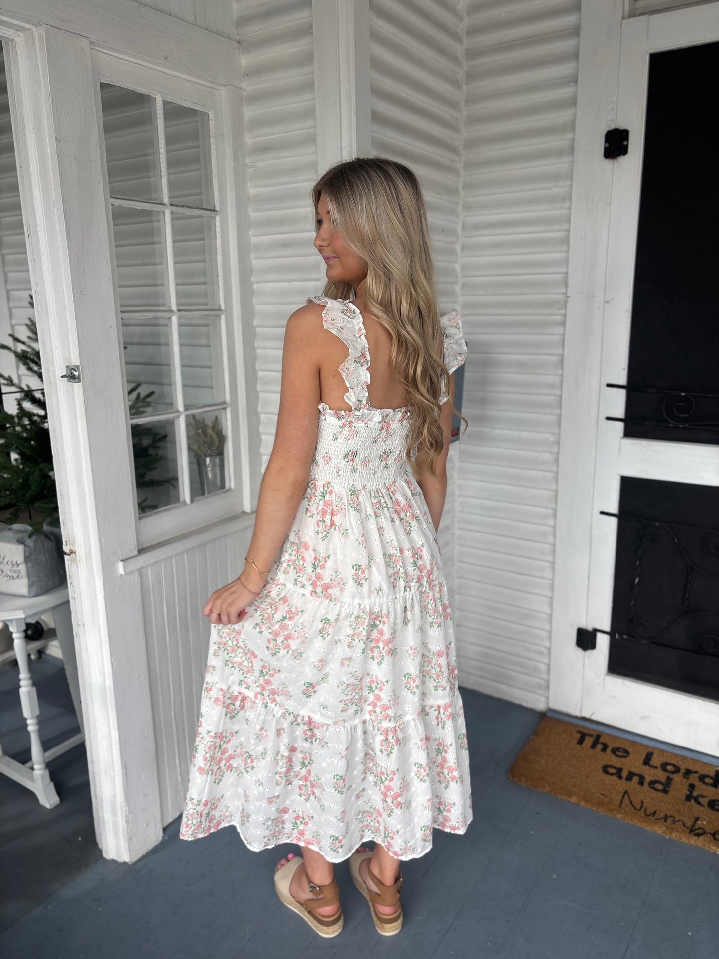 Eyelet Floral Maxi