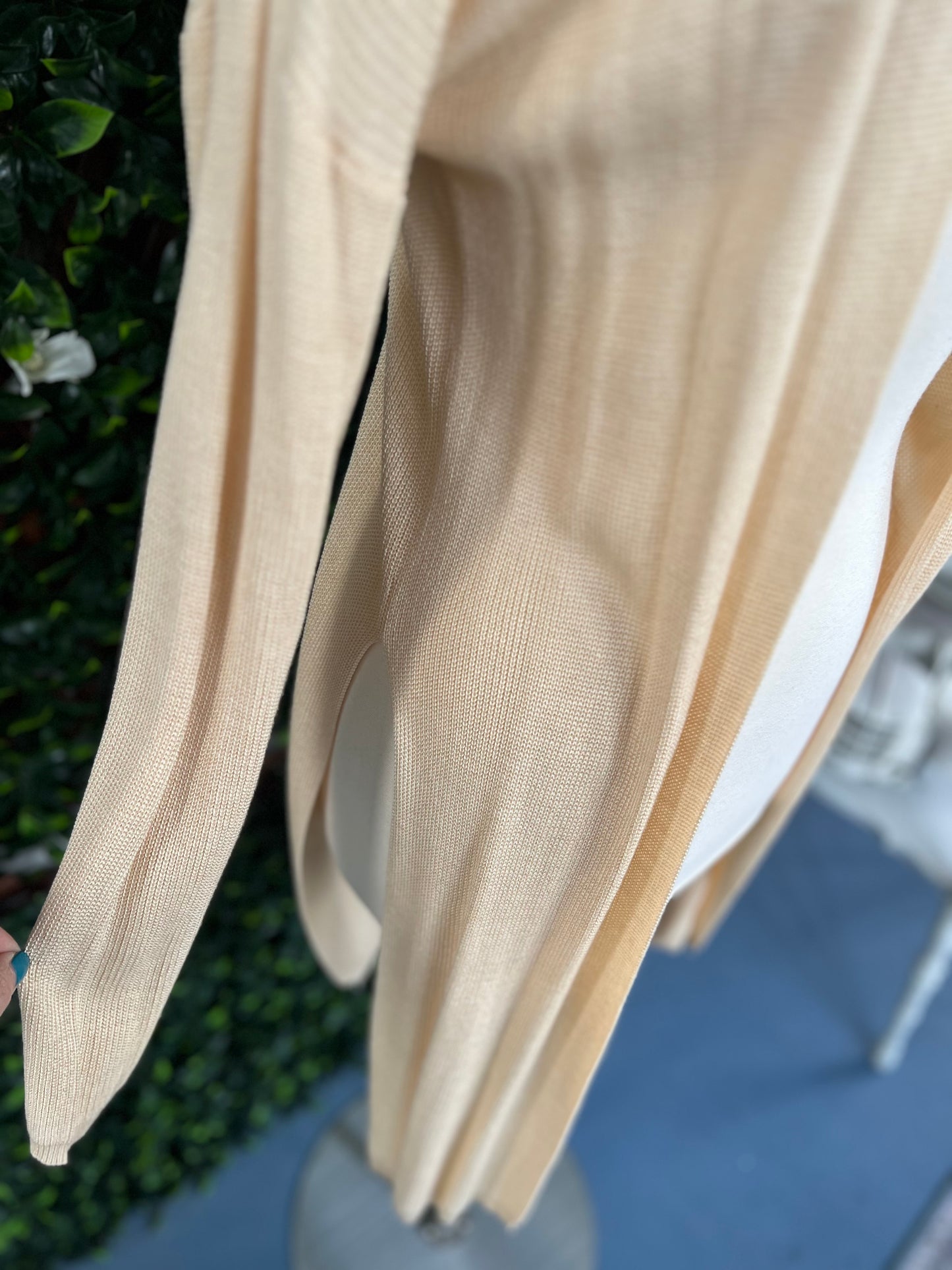 Long Sleeve Slit Cardigan