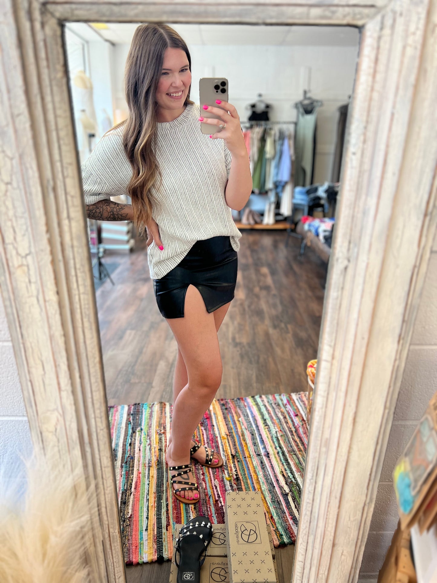 Black Pleather Skirt