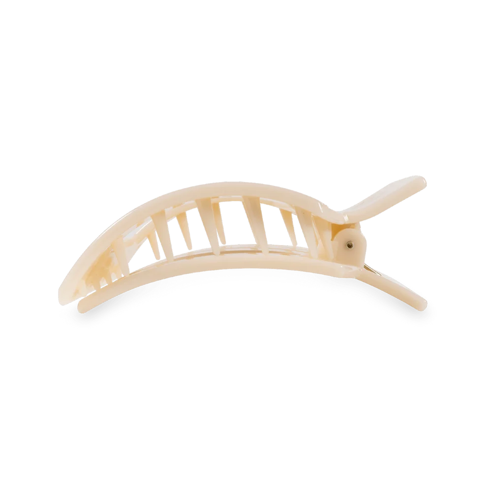 Almond Beige Flat Square Hair Clip
