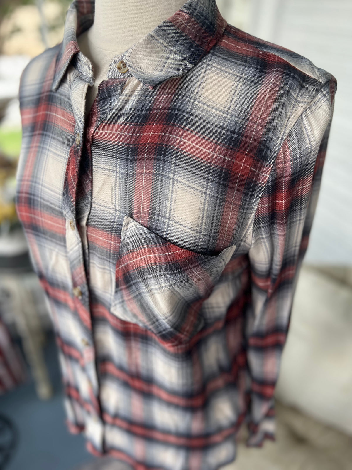 Navy/Red Flannel