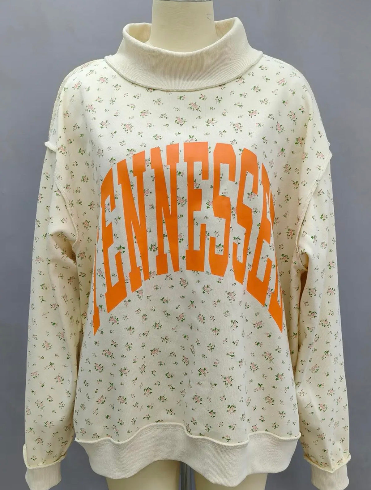Floral TN Reversible Mock Neck Sweatshirt