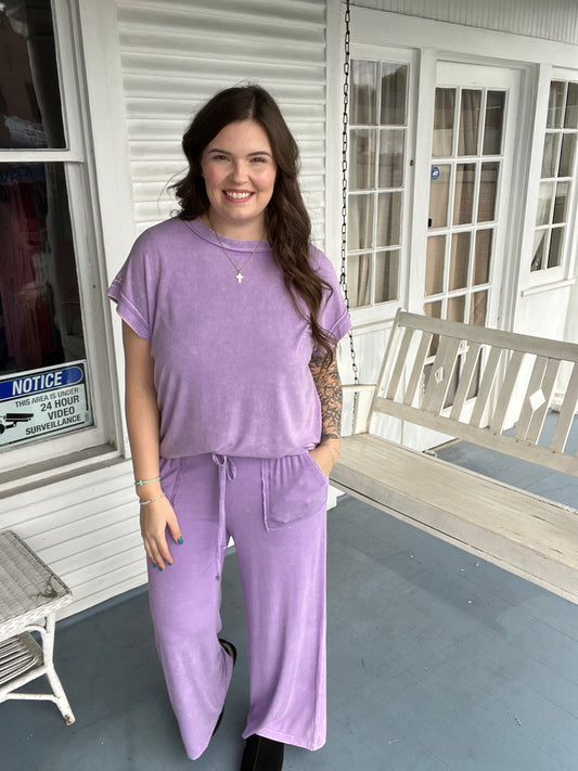 Ribbed 2Pc Lounge Set