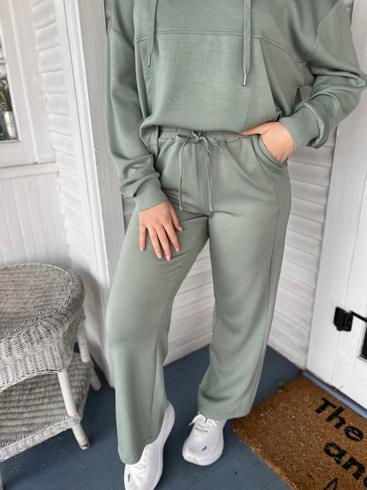 Elastic Waist Scuba Pants