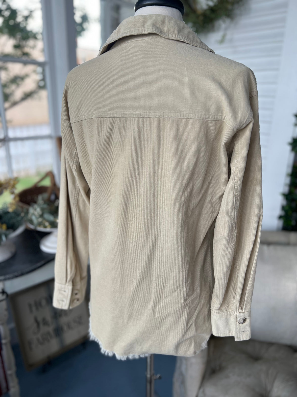 Quarter Zip Corduroy Shirt