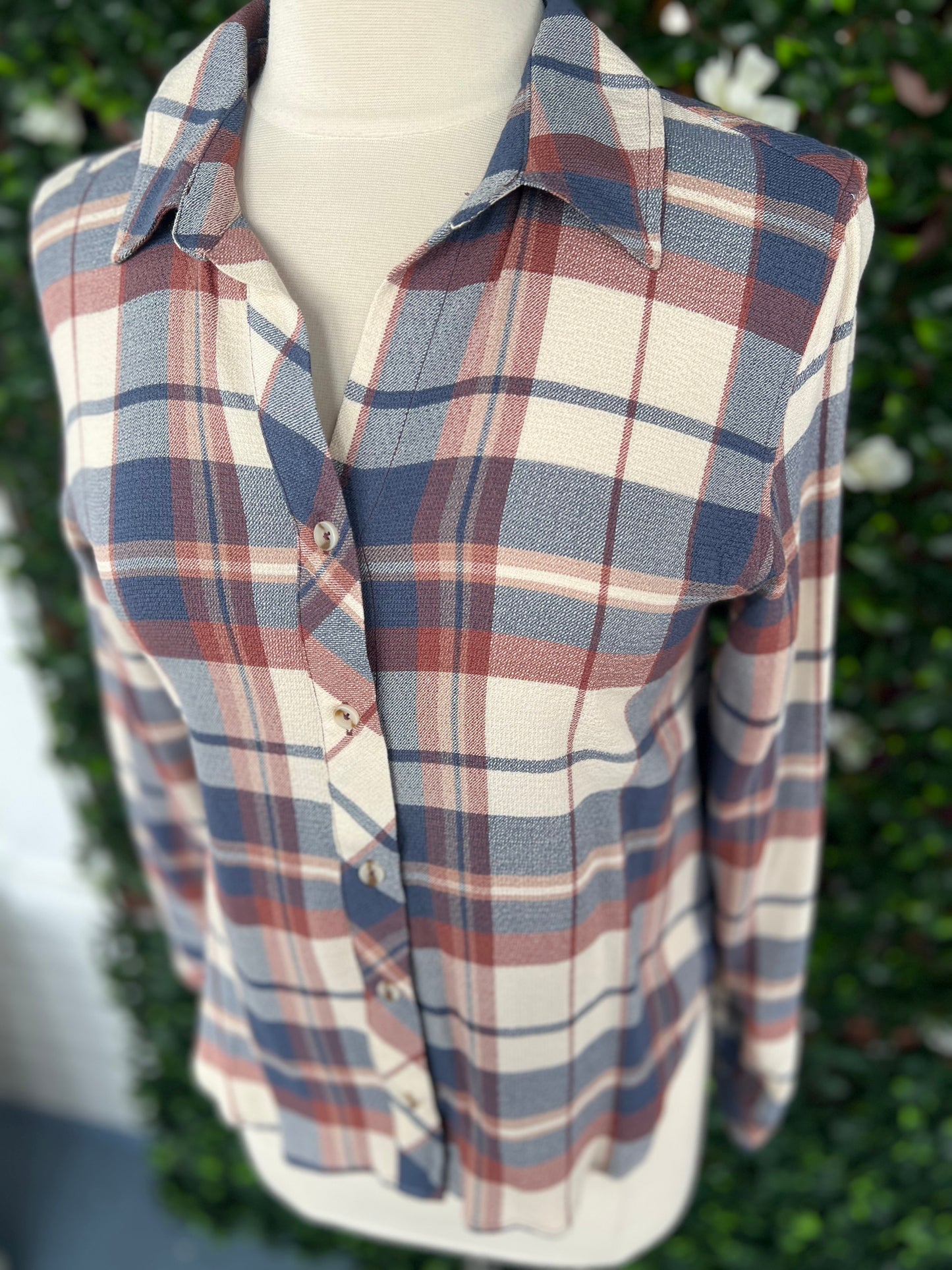 Brick/Navy/Cream Flannel